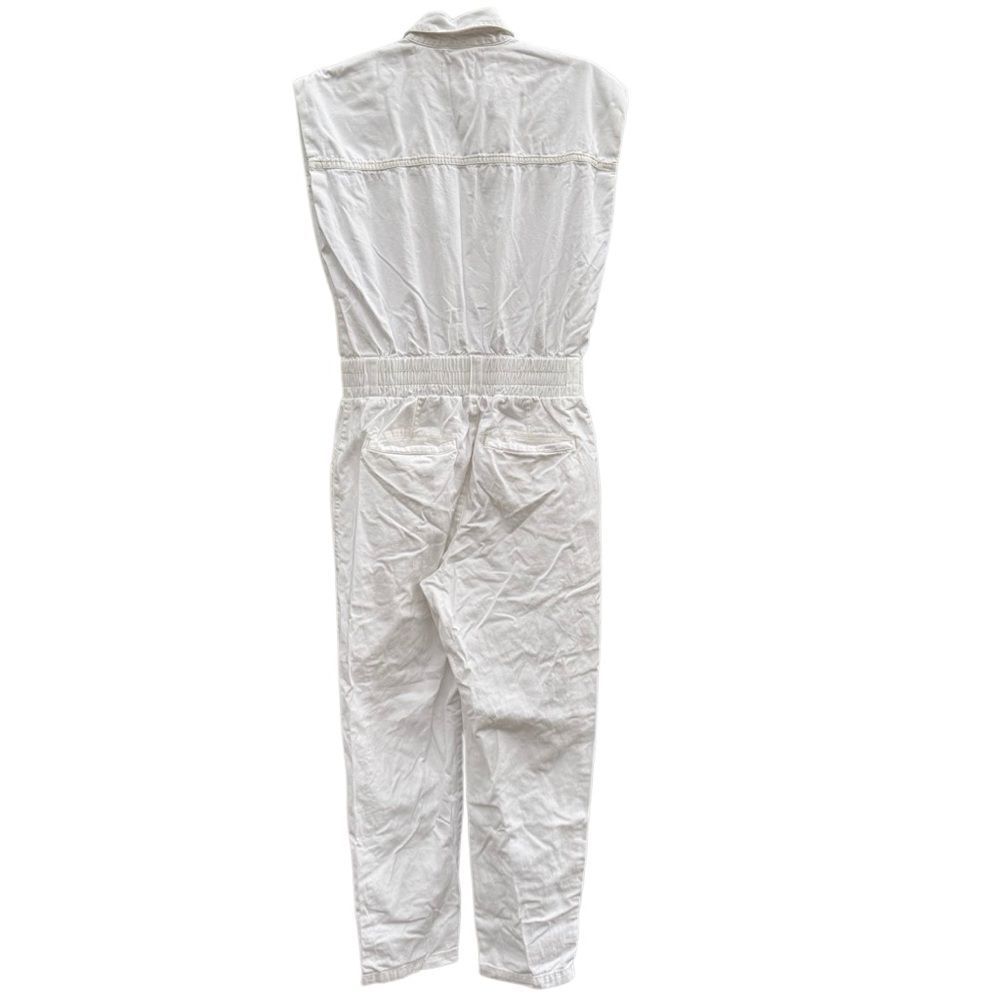 PISTOLA x Revolve Women's Rosie Cotton Jumpsuit in Porcelain White Size Medium - Picture 10 of 12